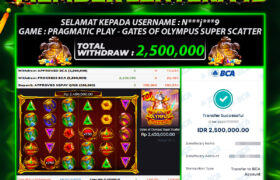 JACKPOT GATES OF OLYMPUS SUPER SCATTER 07 MARET 2026